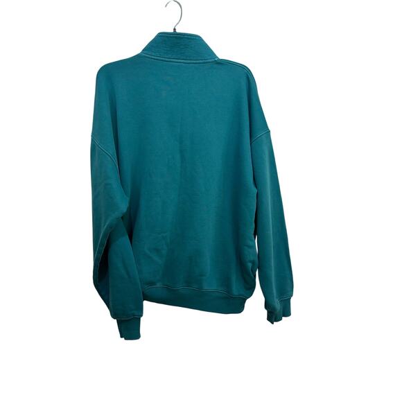 AritziaTNA Women's Green Sweatfleece Cozy Fleece Mega FIt Sweatshirt Size Size 3 - Picture 2 of 6